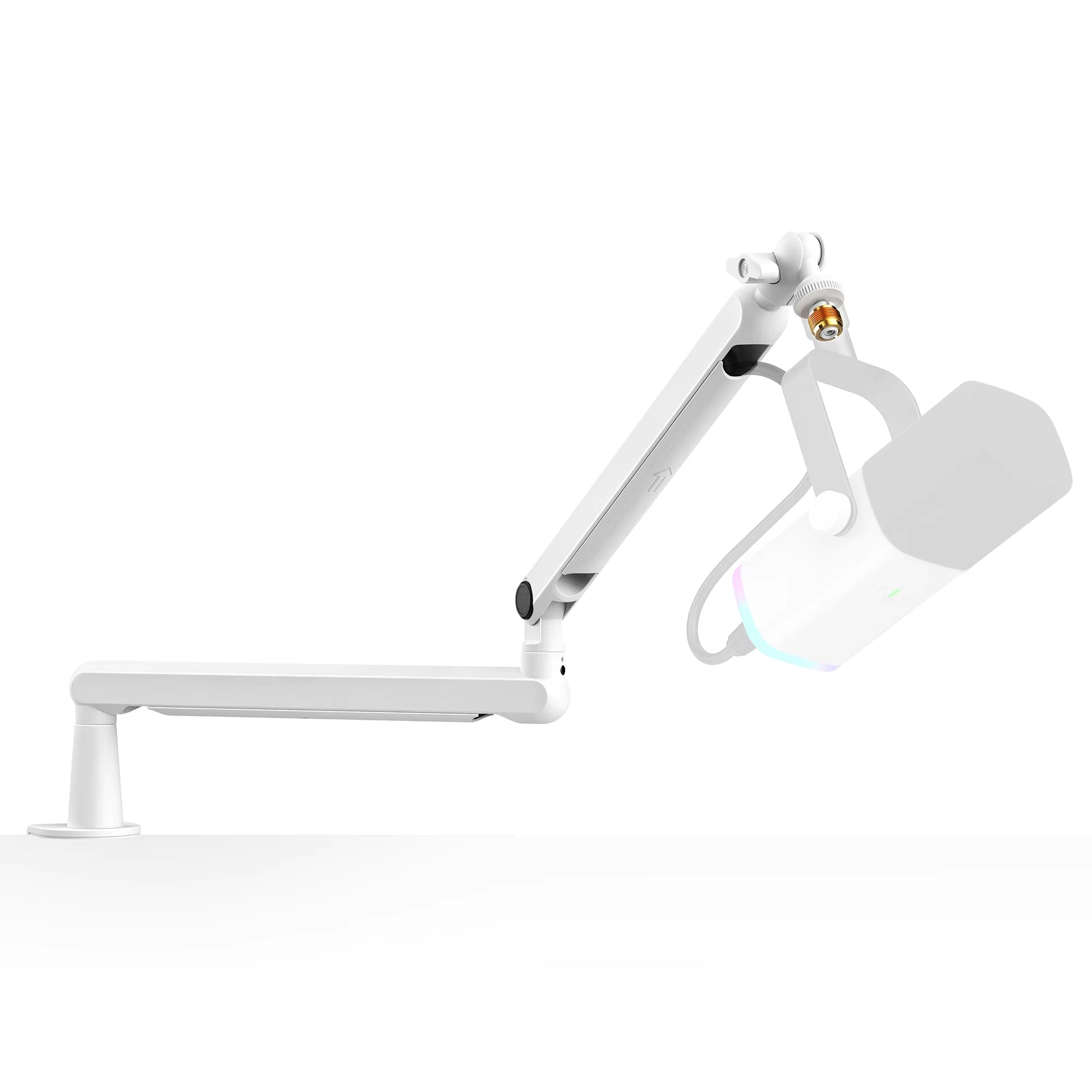 Adjustable Low-Profile Arm Microphone Stand with Cable Managment/Desk Mount, Suspension Boom for K688 Ampligame AM8-BM88