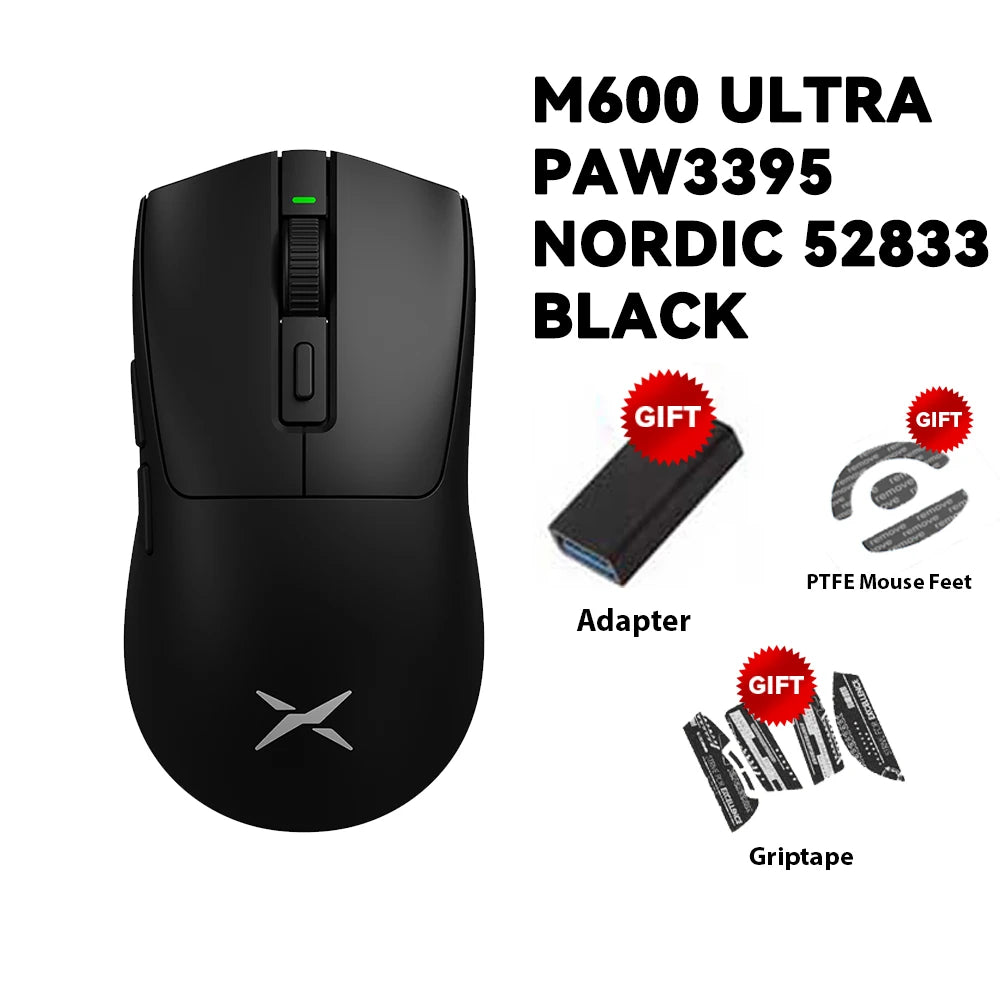 M600 Series Wireless Gaming Mouse 52G Lightweight 2.4G Dual Mode Connection 26000DPI Macro Rechargeable Mice for PC Gamer