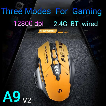 Inphic F9 Mecha Edition Wireless Mouse Silent Rechargeable Mouse Type-C LED Light Mouse for Computer Laptop Office Gaming