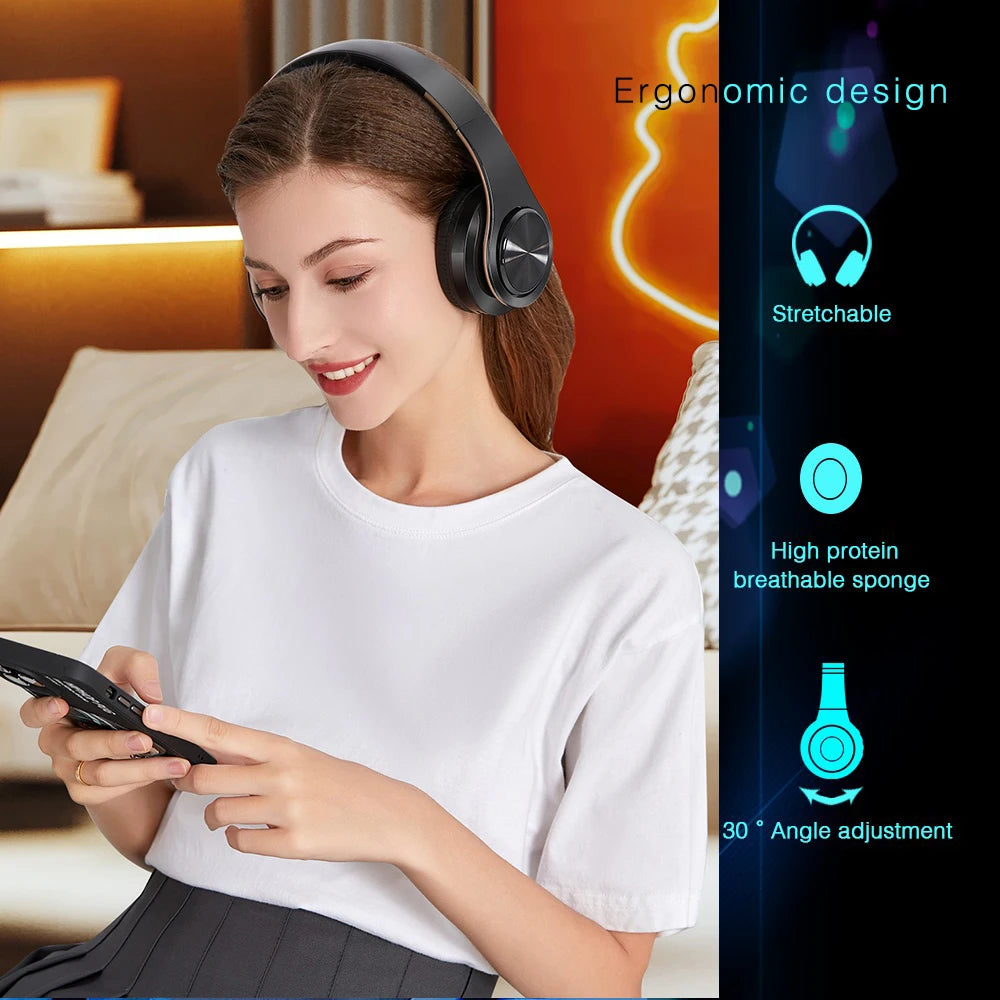 Lossless Player Bluetooth Headphones with Microphone Wireless Stereo Headset Music for Iphone Samsung Xiaomi Mp3 Sports