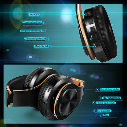 Lossless Player Bluetooth Headphones with Microphone Wireless Stereo Headset Music for Iphone Samsung Xiaomi Mp3 Sports
