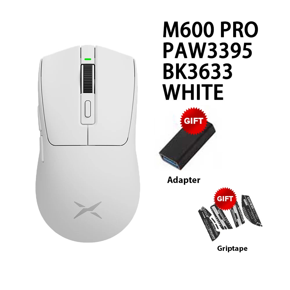 M600 Series Wireless Gaming Mouse 52G Lightweight 2.4G Dual Mode Connection 26000DPI Macro Rechargeable Mice for PC Gamer