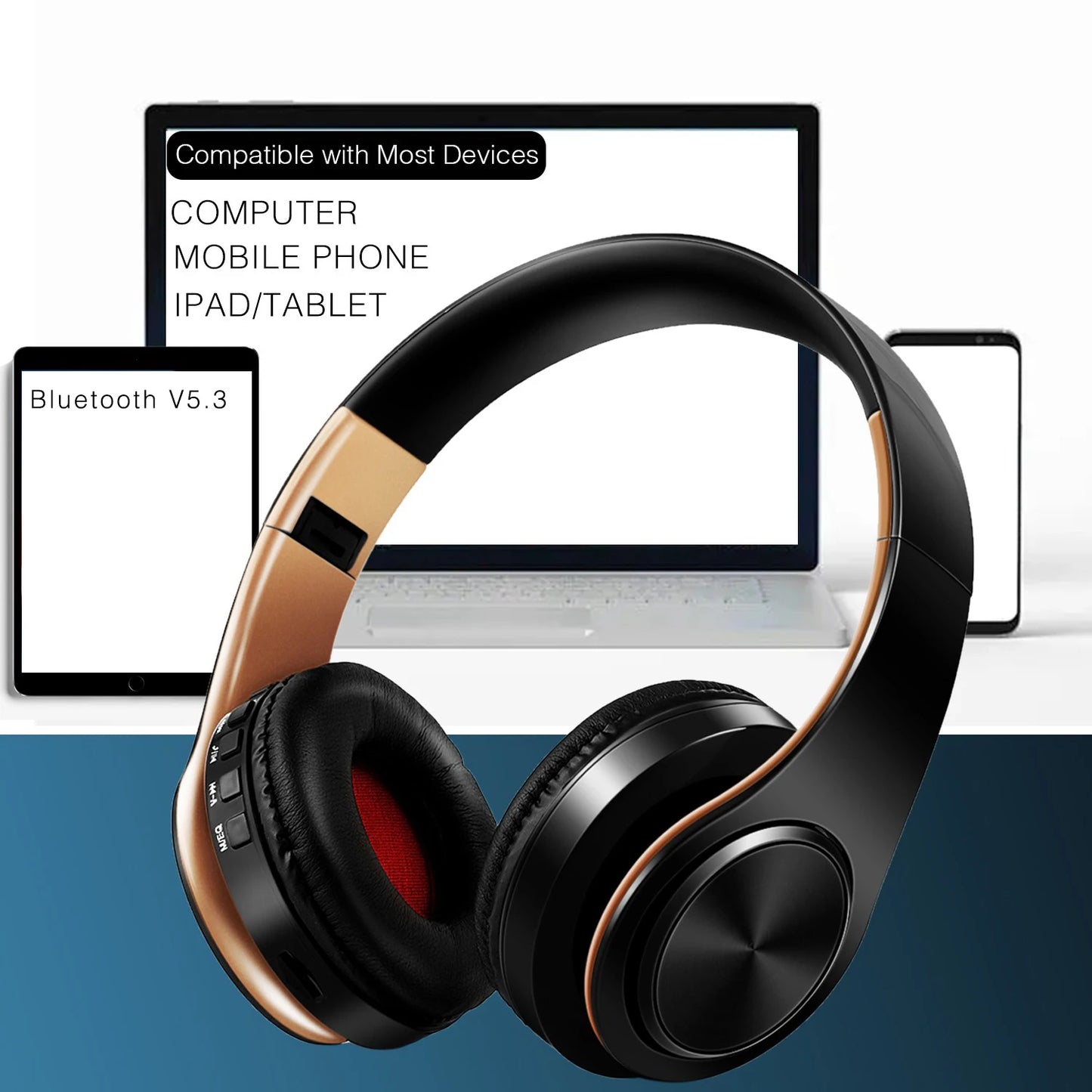 Lossless Player Bluetooth Headphones with Microphone Wireless Stereo Headset Music for Iphone Samsung Xiaomi Mp3 Sports