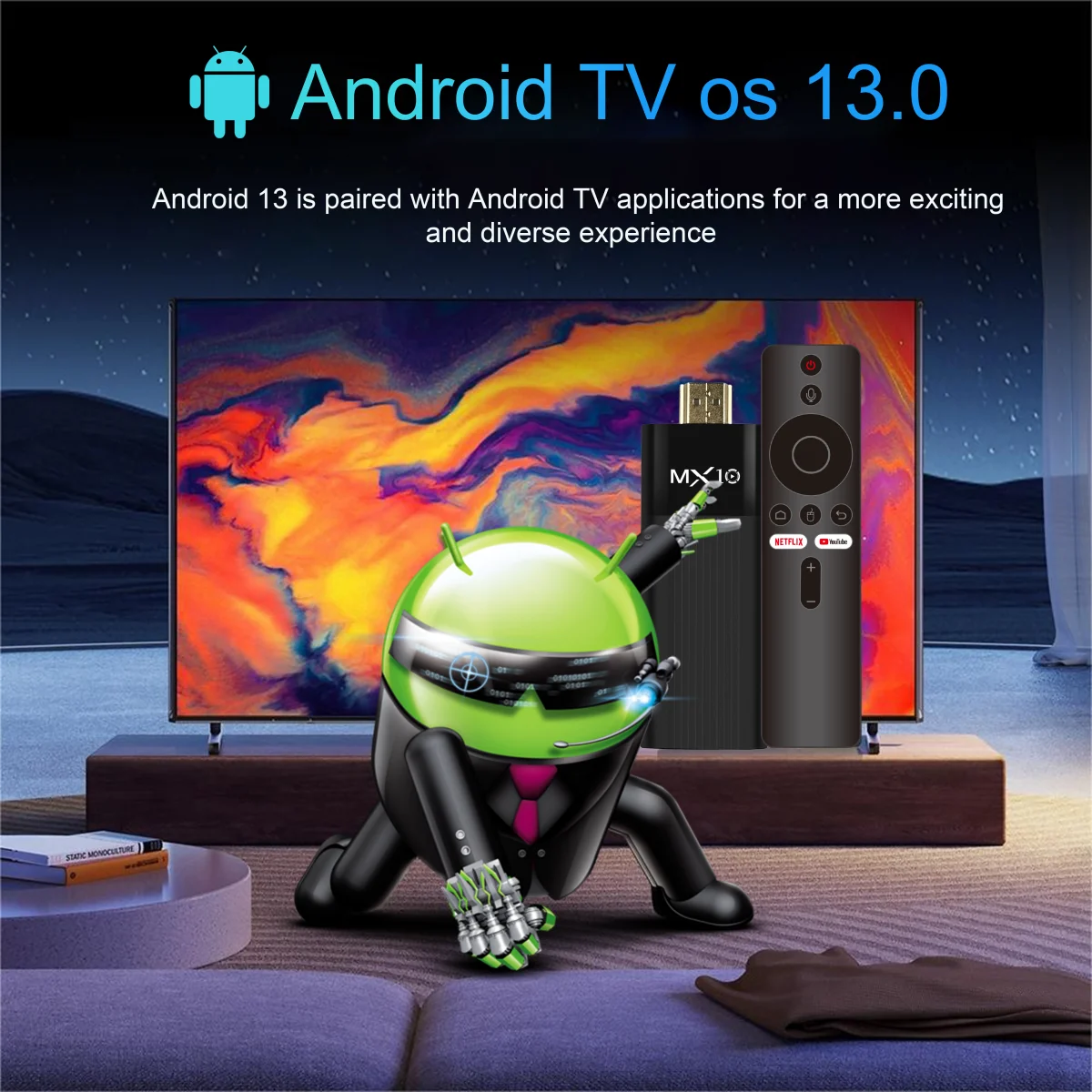 Ultra HD 4K Android TV Stick -F3 Stick Mini Home TV Stick H313 Quad Core Support 2.4/5G Dual Wifi 2GB RAM 16GB ROM