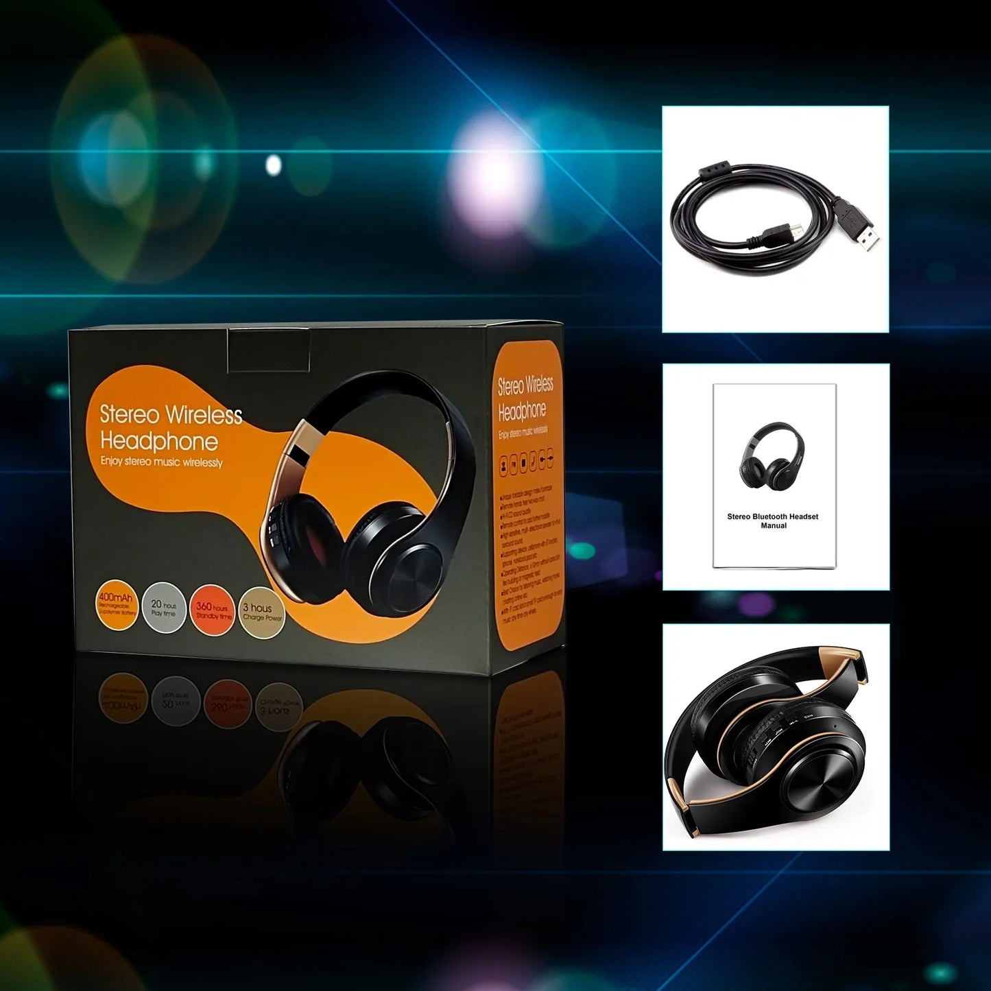Lossless Player Bluetooth Headphones with Microphone Wireless Stereo Headset Music for Iphone Samsung Xiaomi Mp3 Sports